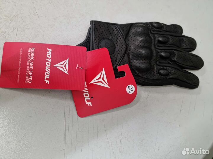 Мотоперчатки кожаные