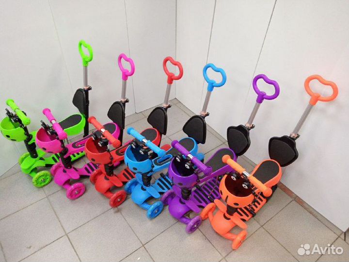 Самокат - беговел 5в1