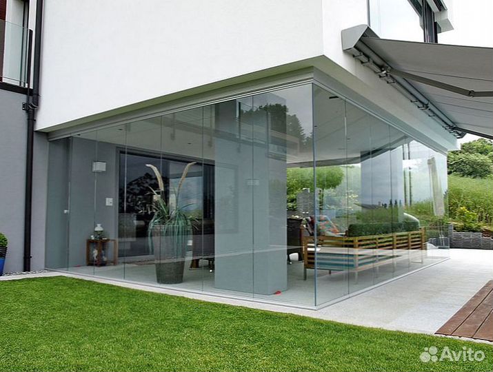 Безрамное (панорамное) остекление веранд