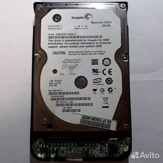 Внешний HDD Seagate 320 Gb в корпусе AGE Star
