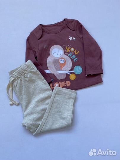 Комплект лонгслив штаны 74-80 см