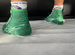 Борцовки Аsics Tiger зеленые+носки