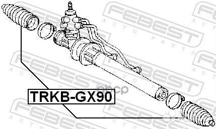 Пыльник рулевой рейки trkbgx90 Febest