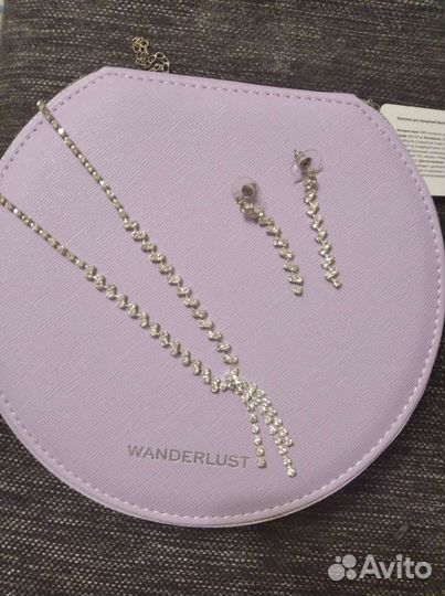 Серьги и подвеска вечерние /свадебные