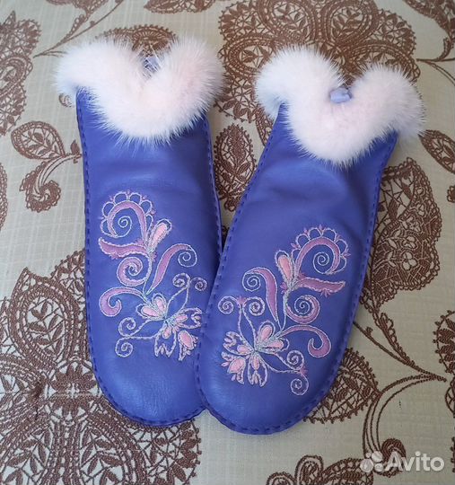 Варежки из норки