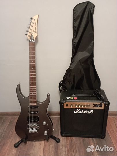 Электрогитара Superstrat+комбик Marshall