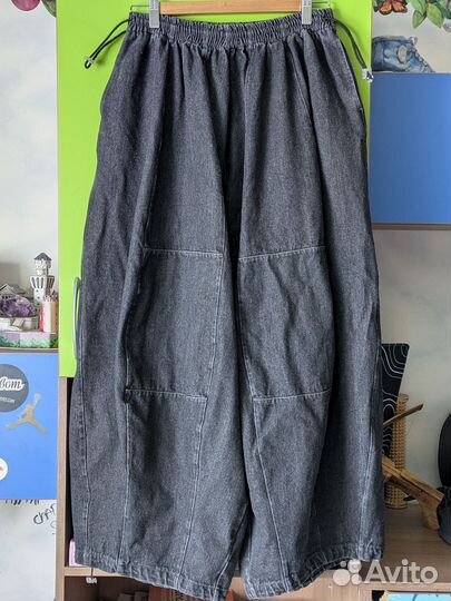 Брюки wide black pants