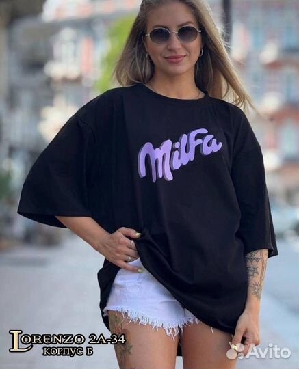 Трендовая футболка milfa в трех расцветках