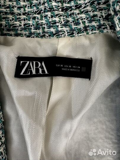 Твидовый пиджак zara