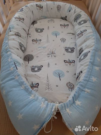 Кокон для новорожденных, подушка и пледы