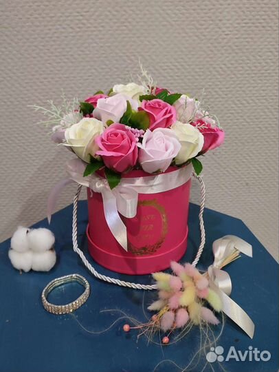 Букет из мыльных цветов на 8 марта