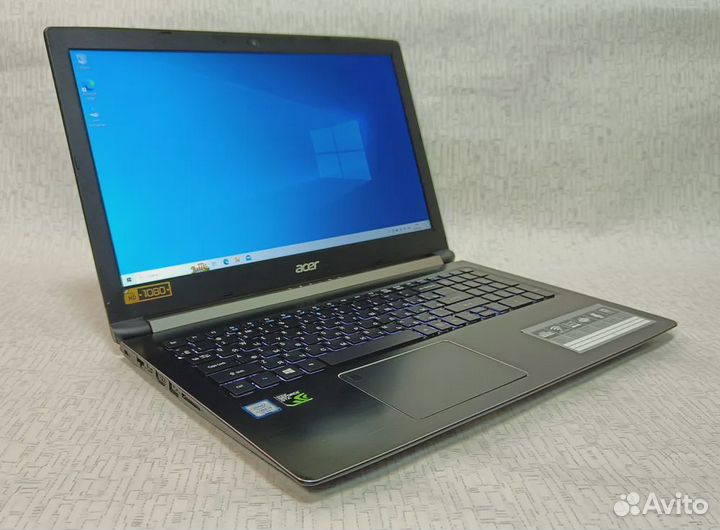 Игровой ноутбук Acer GTX 1050, full HD IPS