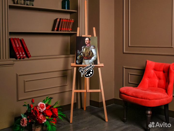 Портрет императора Николая 1 на холсте 30х40см