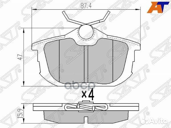 Колодки тормозные зад mitsubishi carisma 97-06