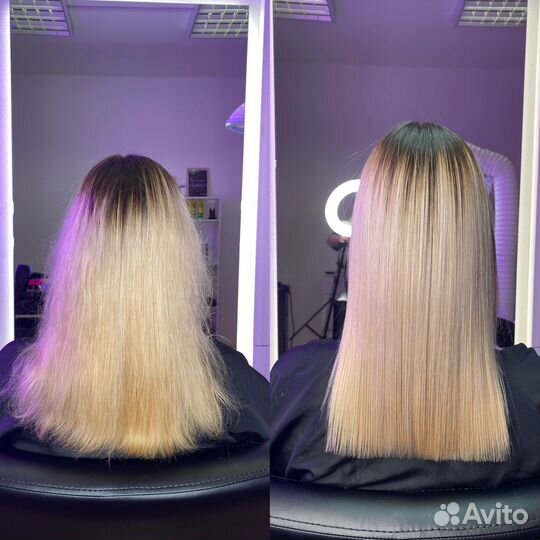 Ботокс волос, кератиновое выпрямление,нанопластика