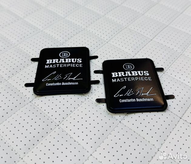 Эмблемы Brabus черные на сиденья Mercedes