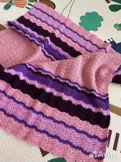Плед детский вязаный ручная работа