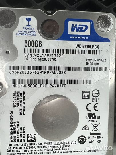 Жесткий диск WD Blue 500 Gb 2.5 + скупка