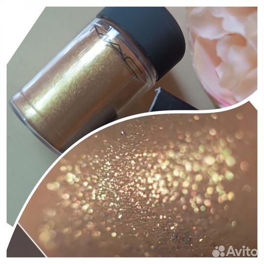 Пигмент mac тени old gold Глиттер glitter