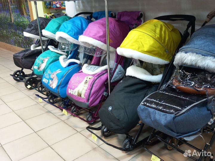 Детские санки коляска ника