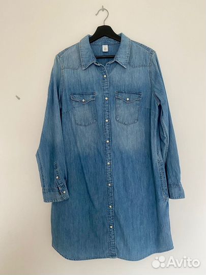 Джинсовое платье H and M, 48 размер