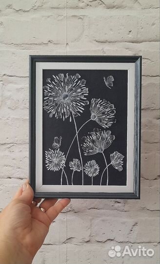 Картина-панно из морского стекла,гальки,керамики