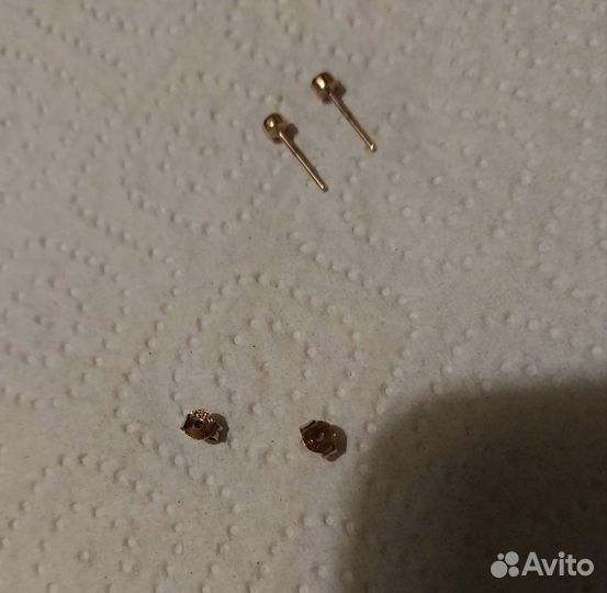 Золотые серьги-пуссеты 585 пробы