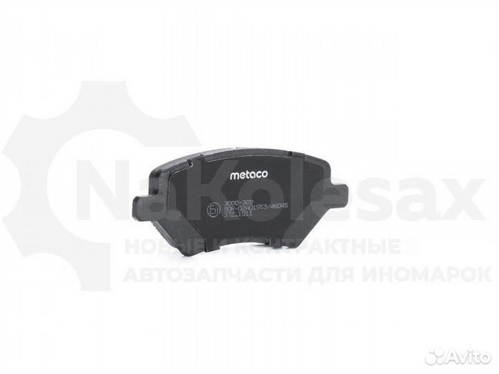 Колодки тормозные передние к-кт Metaco 3000-328