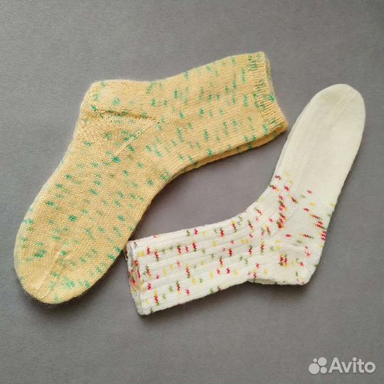 Носки шерстяные вязаные