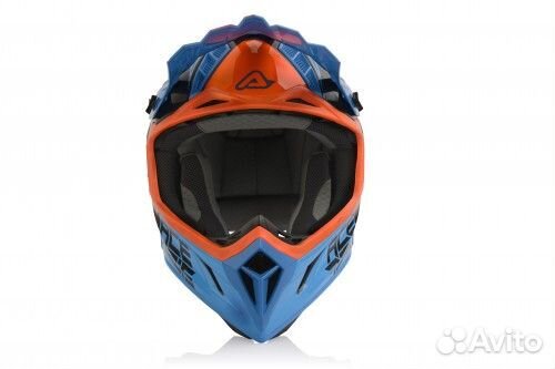 Шлем кроссовый Acerbis steel carbon Orange/Blue