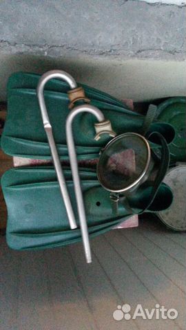 Ласты, маска, трубка (Русалка) СССР Винтаж