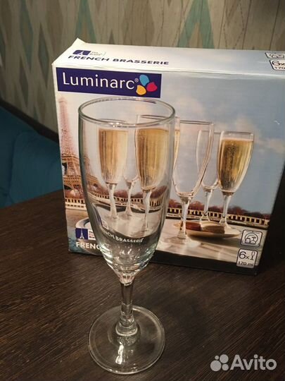 Бокалы для шампанского, 4 шт