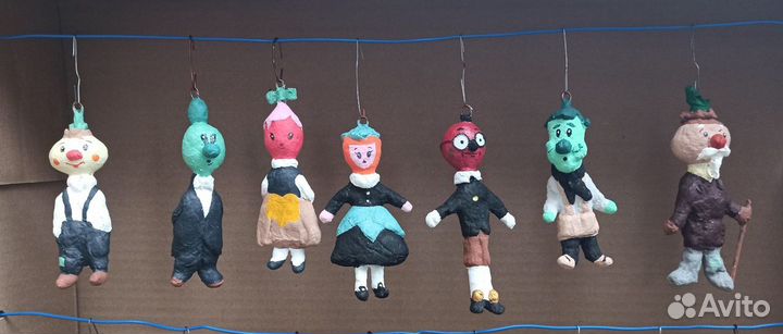 Ватные елочные игрушки