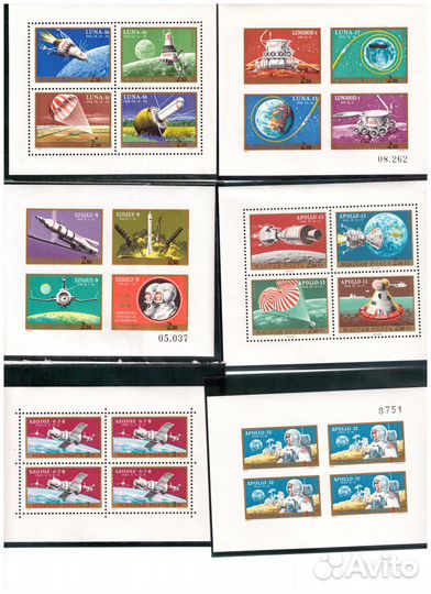 Почтовые марки Венгрии космос 1968-1975