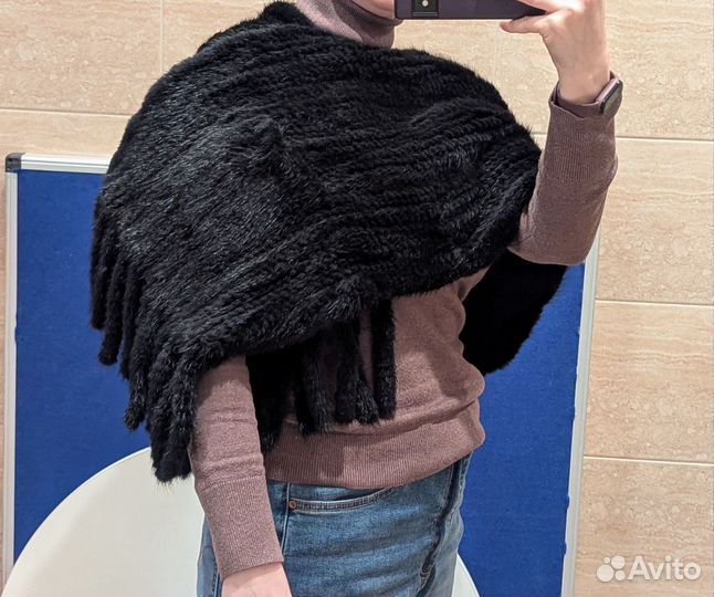 Шарф палантин норка
