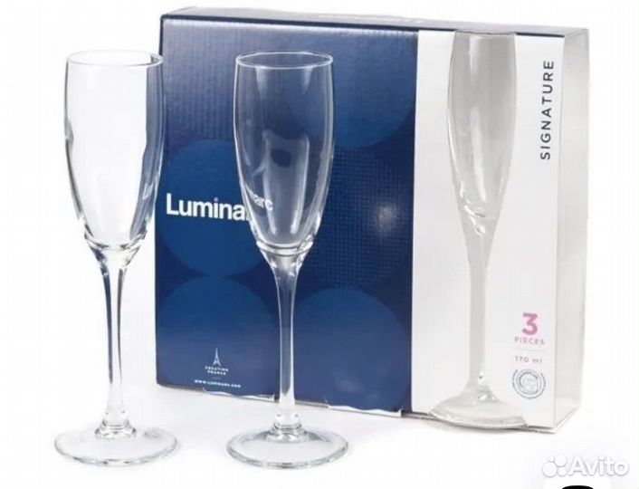 Бокалы Luminarc Signature для шампанского 3 шт