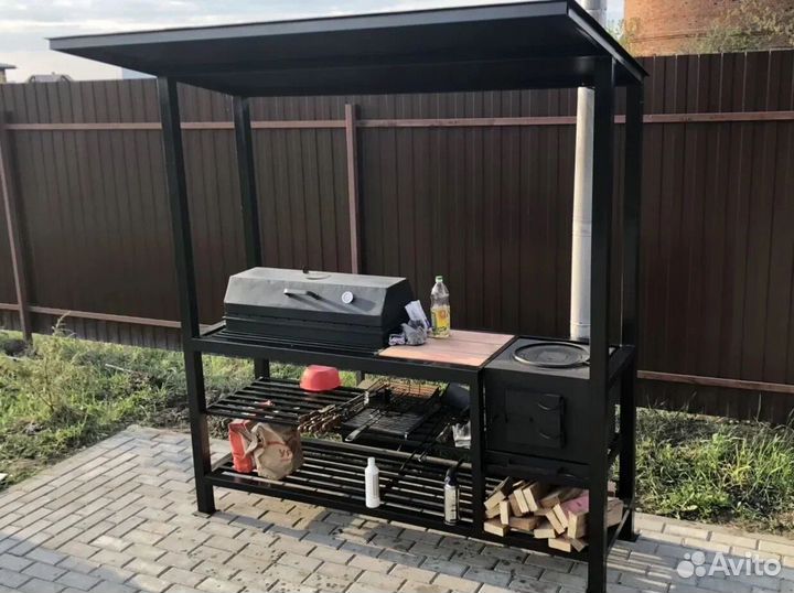 Мангал с печкой