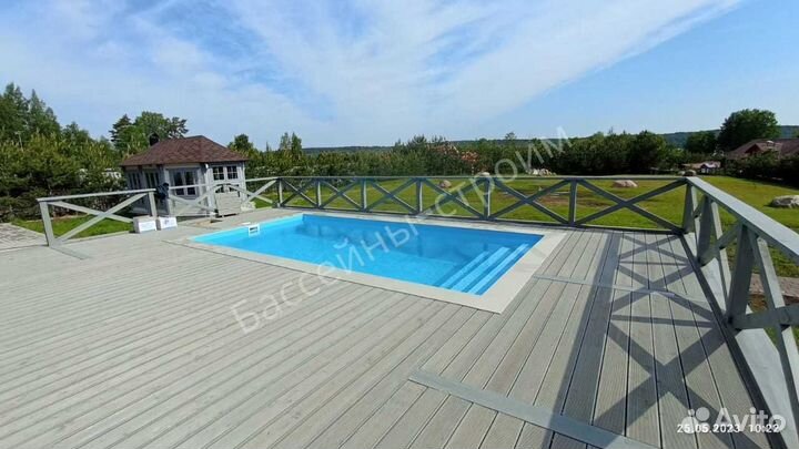 Бассейн 6х3х1,5 от производителя,ступени Гармония