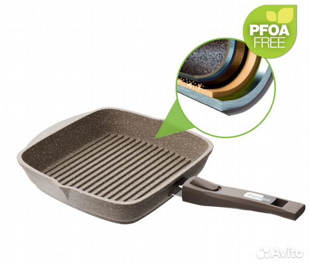 Сковорода-гриль квадратная 