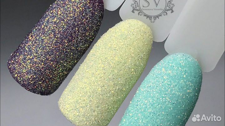 Блёстки для дизайна ногтей в ассортименте