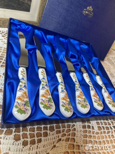 Винтажные десертные ножи Aynsley Англия