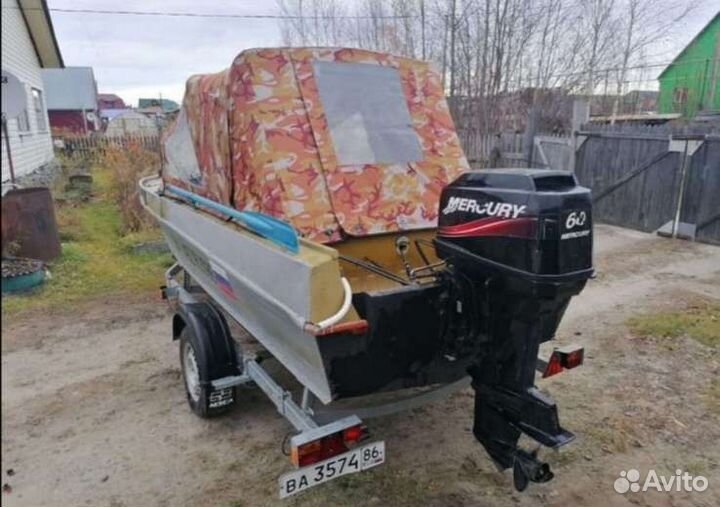 Казанка 5м4+ мотор Mercury60+ прицеп мзса 2021