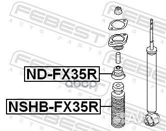 Пыльник заднего амортизатора nshbfx35R Febest