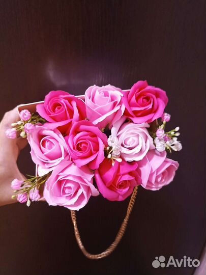 Букет из мыльных роз