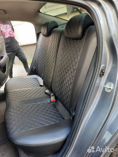 Чехлы Hyundai Solaris Экокожа ромб Автопилот