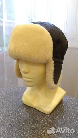 Шапка-ушанка (нат. кожа, мутон). Детская