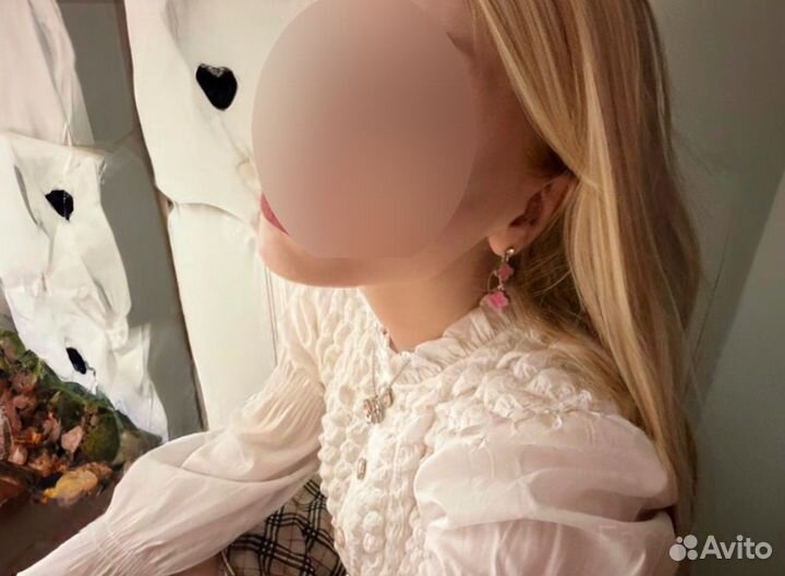 Вафельная блузка с рюшами