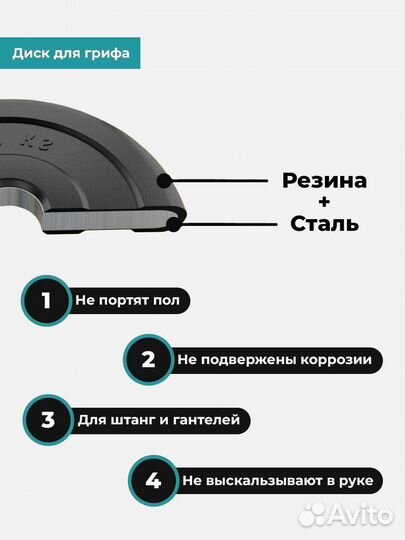 Комплект Дисков Антат d26 5кг. / 4 шт