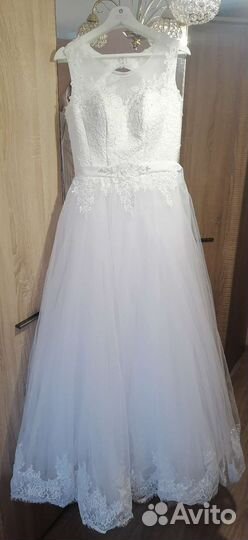 Свадебное платье 44 - 46 бу