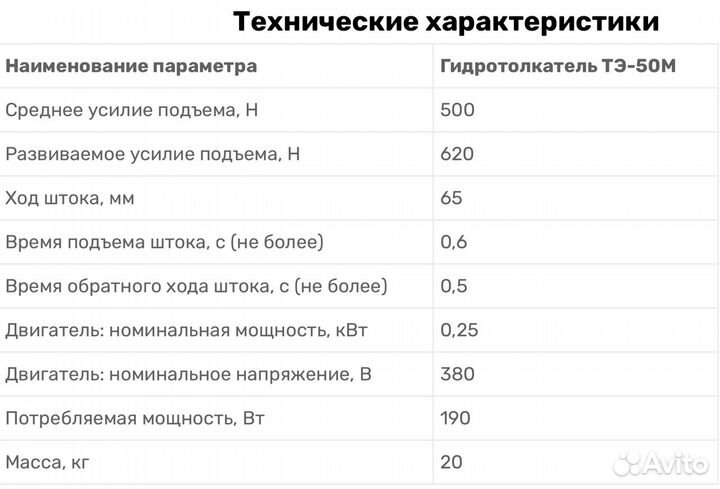 Гидротолкатель тэ-50м у2 (тэмз)